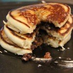 mini stack of chocolate chip pancakes