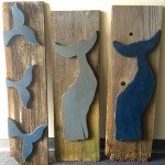 weathered wood whale tails