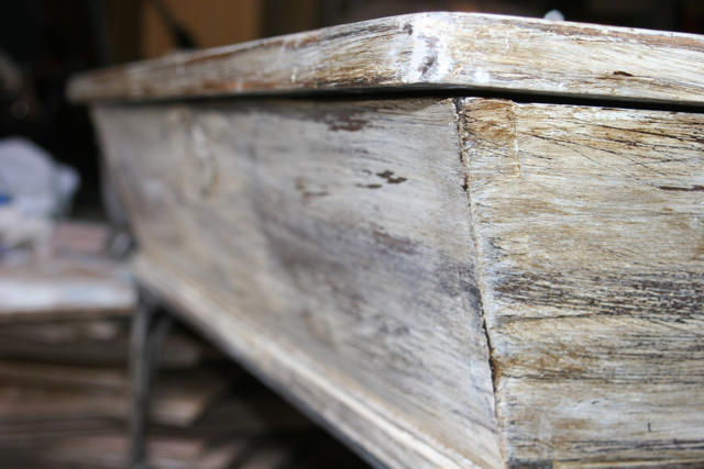 annie sloan tutorial :: restoration hardware wood finish on an old