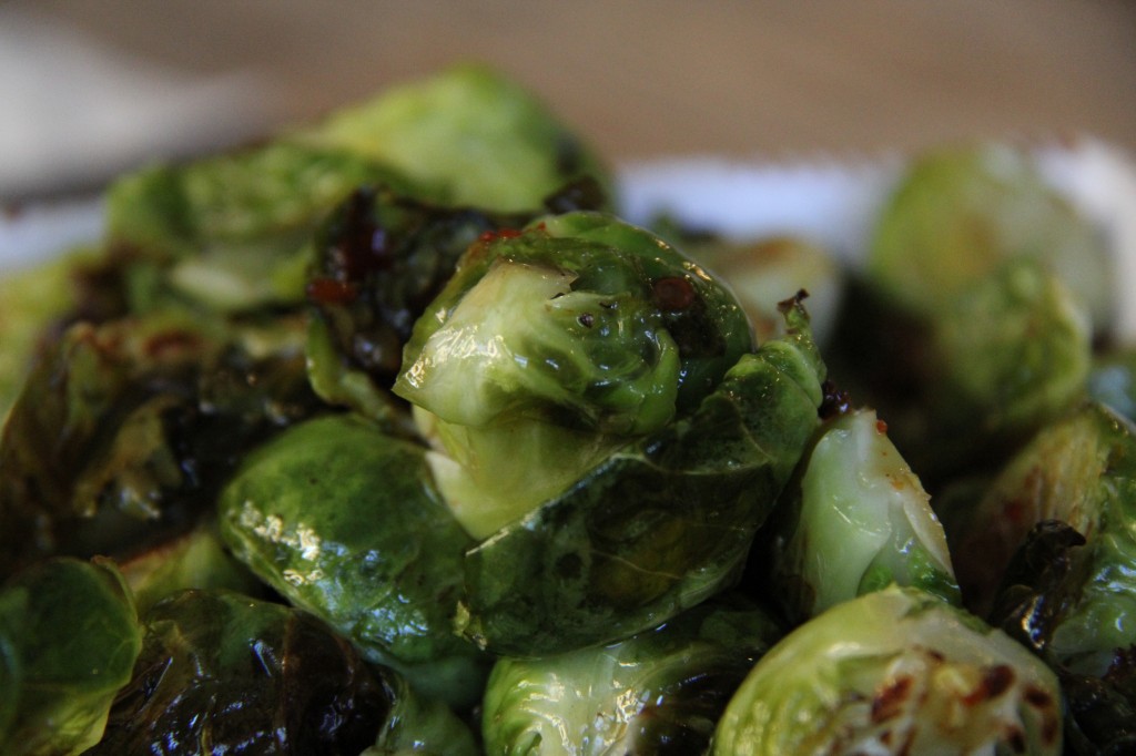 brussels sprouts with sweet & sour chili sauce