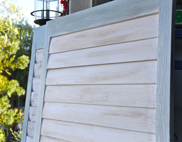 two beachy chic shutter headboards blue and white