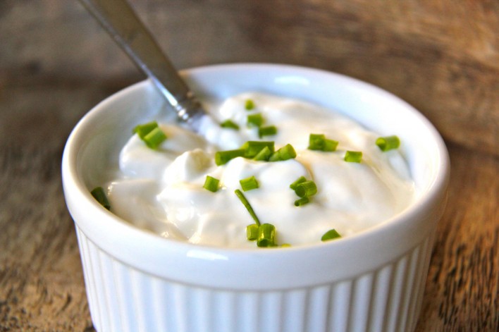 sour cream and chives