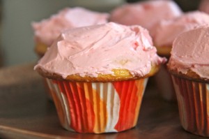 pink cupcakes with frosting by halfbakedharvest.com