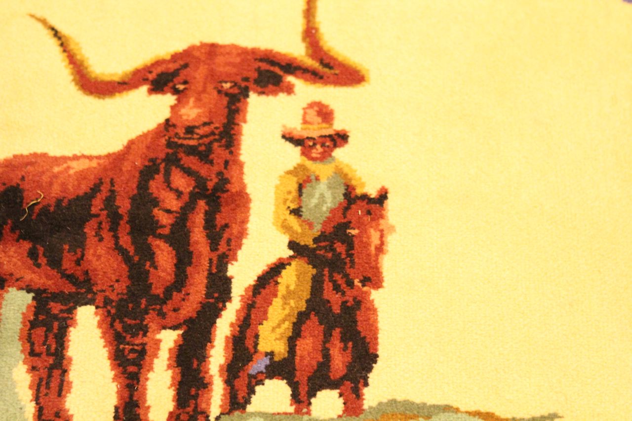 bull and cowboy carpet