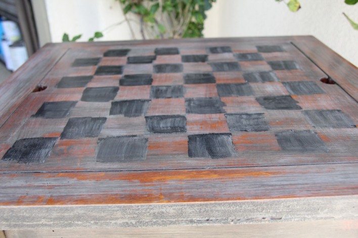 Annie Sloan painted chess table top