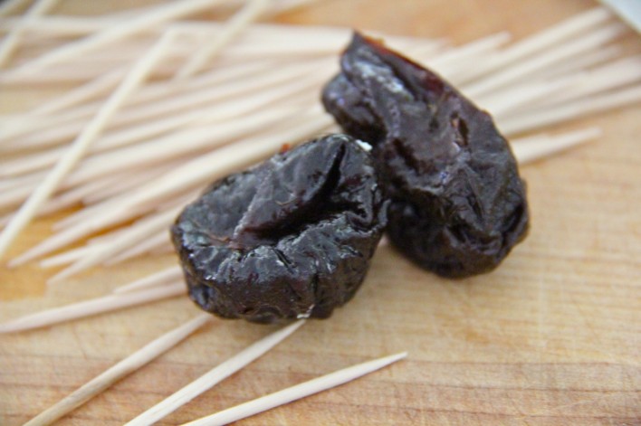 dates and toothpicks