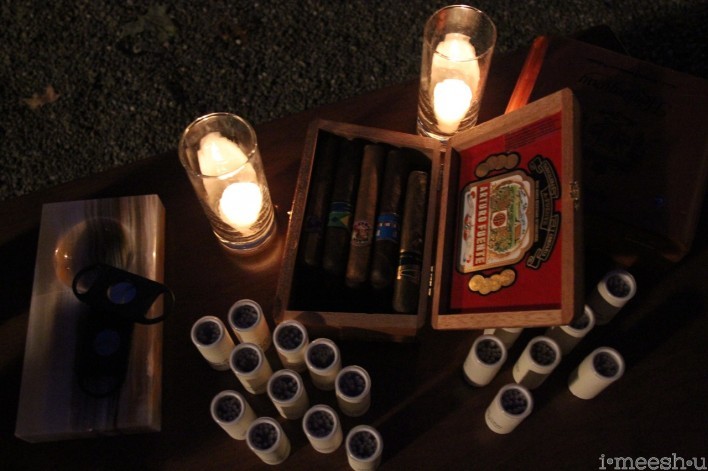 cigars and matches at napa wedding