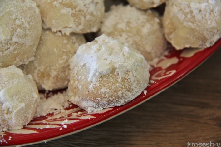 short bread snowball cookie close-up