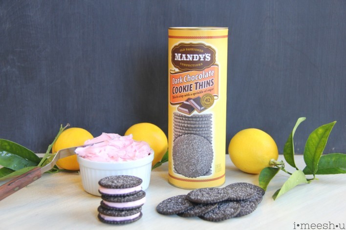 Mandy's cookie thins with pink lemonade frosting
