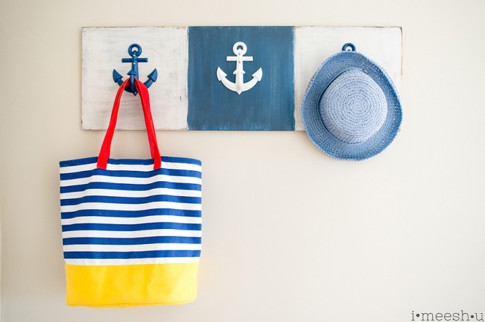 Annie Sloan DIY nautical coat rack