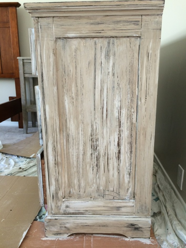 restoration hardware dresser painted to look more restoration hardware weathered finish